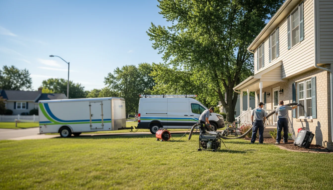 Flooded Basement Restoration And Cleanup With Repair in Summerfield, IL near me